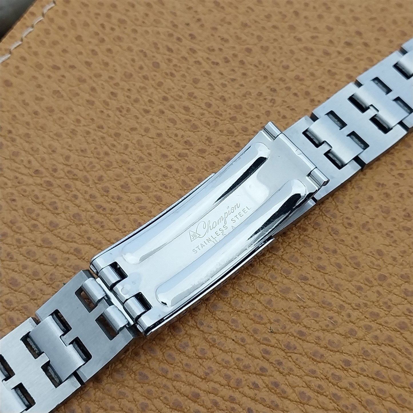 17.2mm Stainless Steel Solid-Link JB Champion Unused 1960s Vintage Watch Band