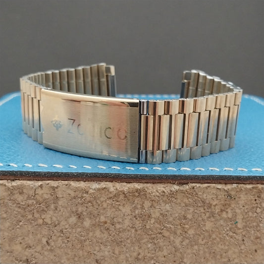 Vintage Zodiac 20mm Flared Swiss NSA Yellow Gold Plate Unused Classic Watch Band