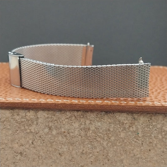 18mm Seiko Japan B Classic Stainless Steel Mesh nos Unused Vintage Watch Band