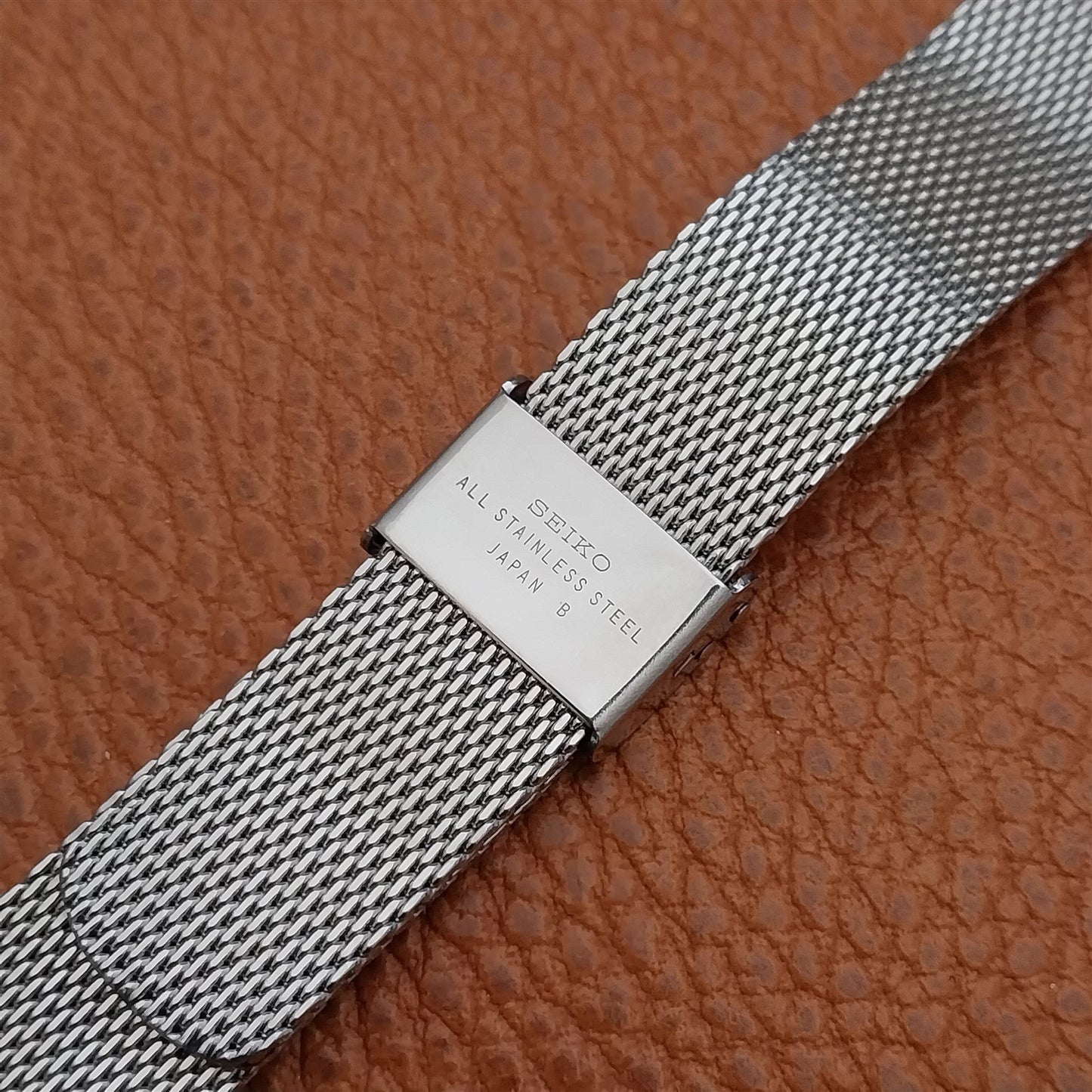 18mm Seiko Japan B Classic Stainless Steel Mesh nos Unused Vintage Watch Band
