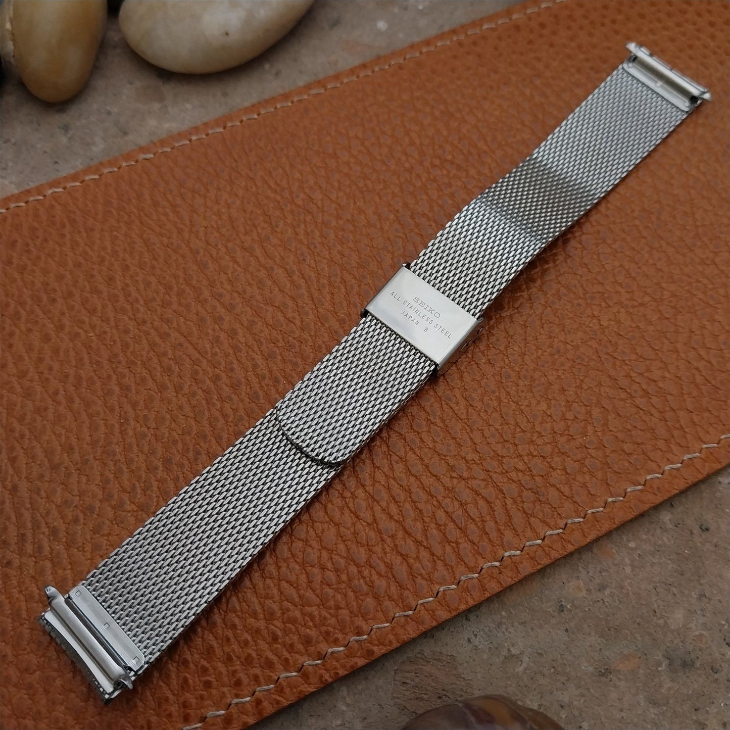 18mm Seiko Japan B Classic Stainless Steel Mesh nos Unused Vintage Watch Band