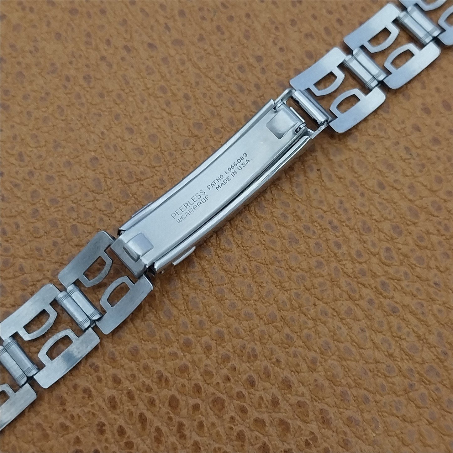 1930s Antique Stainless Steel Peerless USA nos Vintage Watch Band