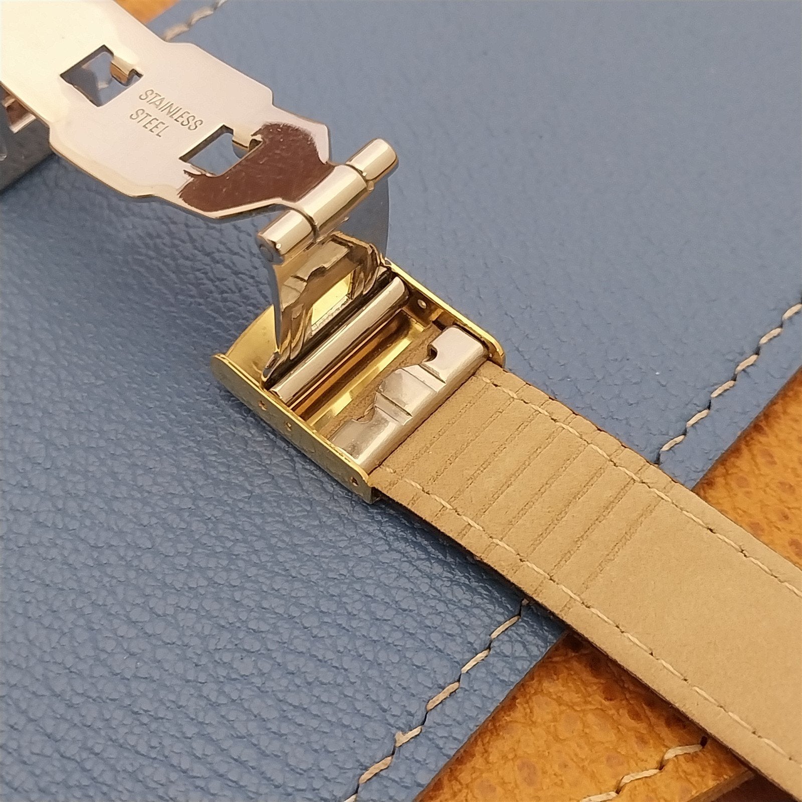 16mm Hadley Roma Burgundy Lizard Watch Band & Gold-Tone Butterfly Buckle