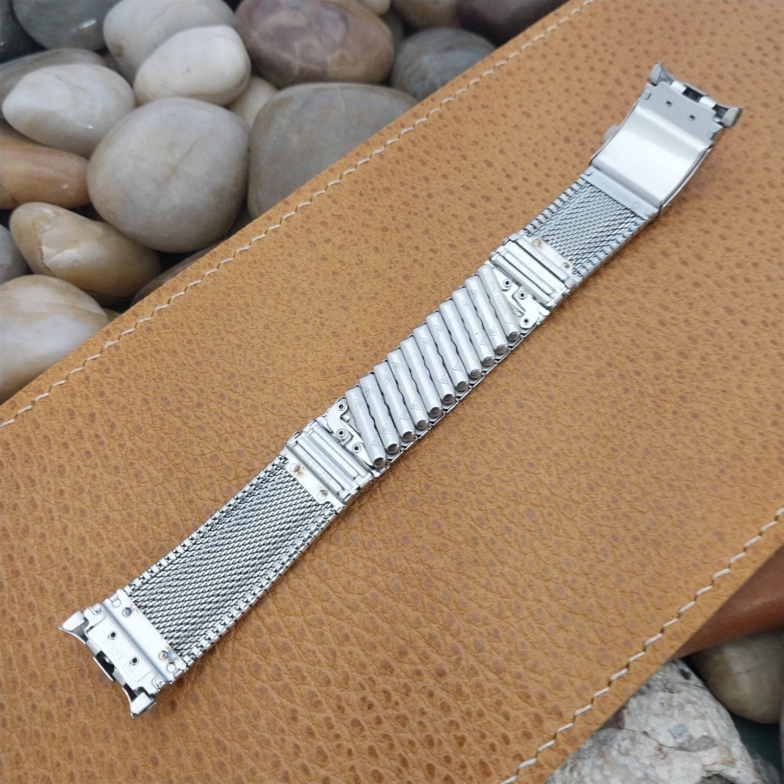 19mm Stainless Steel Perpetual Calendar JB Champion 1960s nos Vintage Watch Band