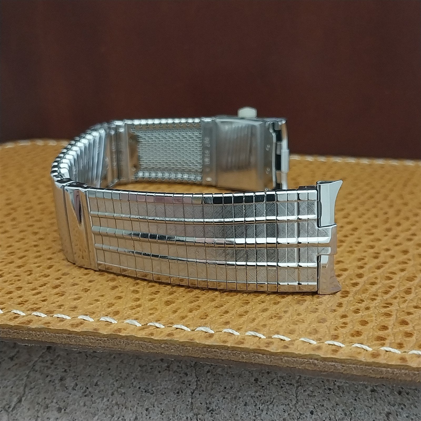 19mm Stainless Steel Perpetual Calendar JB Champion 1960s nos Vintage Watch Band