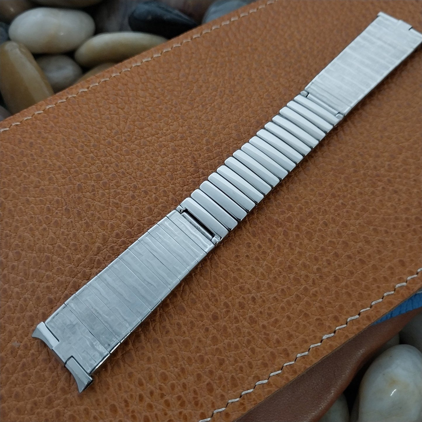 19mm 18mm JB Champion USA Tiger Stripe Stainless Steel 1960s Vintage Watch Band