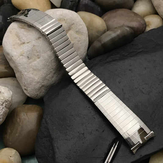 Vintage 19mm 18mm JB Champion USA Stainless Steel MCM Classic 1960s Watch Band