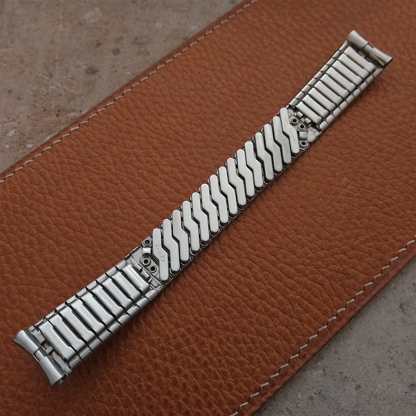 17.2mm Scott Stainless Steel Expansion nos Unused 1960s Vintage Watch Band