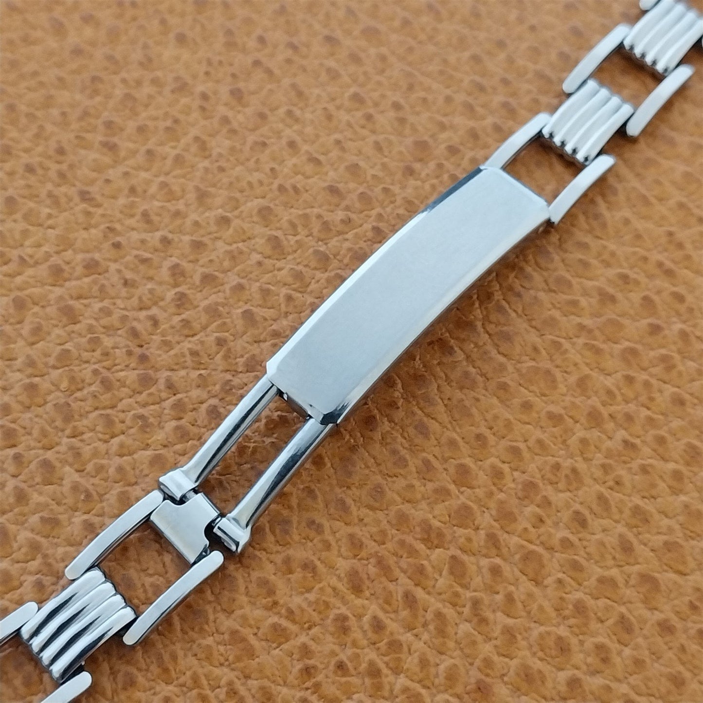 5/8" Gemex 1940s Art Deco Stainless Steel Vintage Watch Band