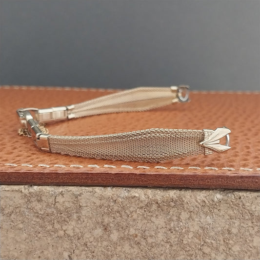 Speidel Braided Elegance Gold-Filled Mesh Unused 1960s Vintage Ladies Watch Band