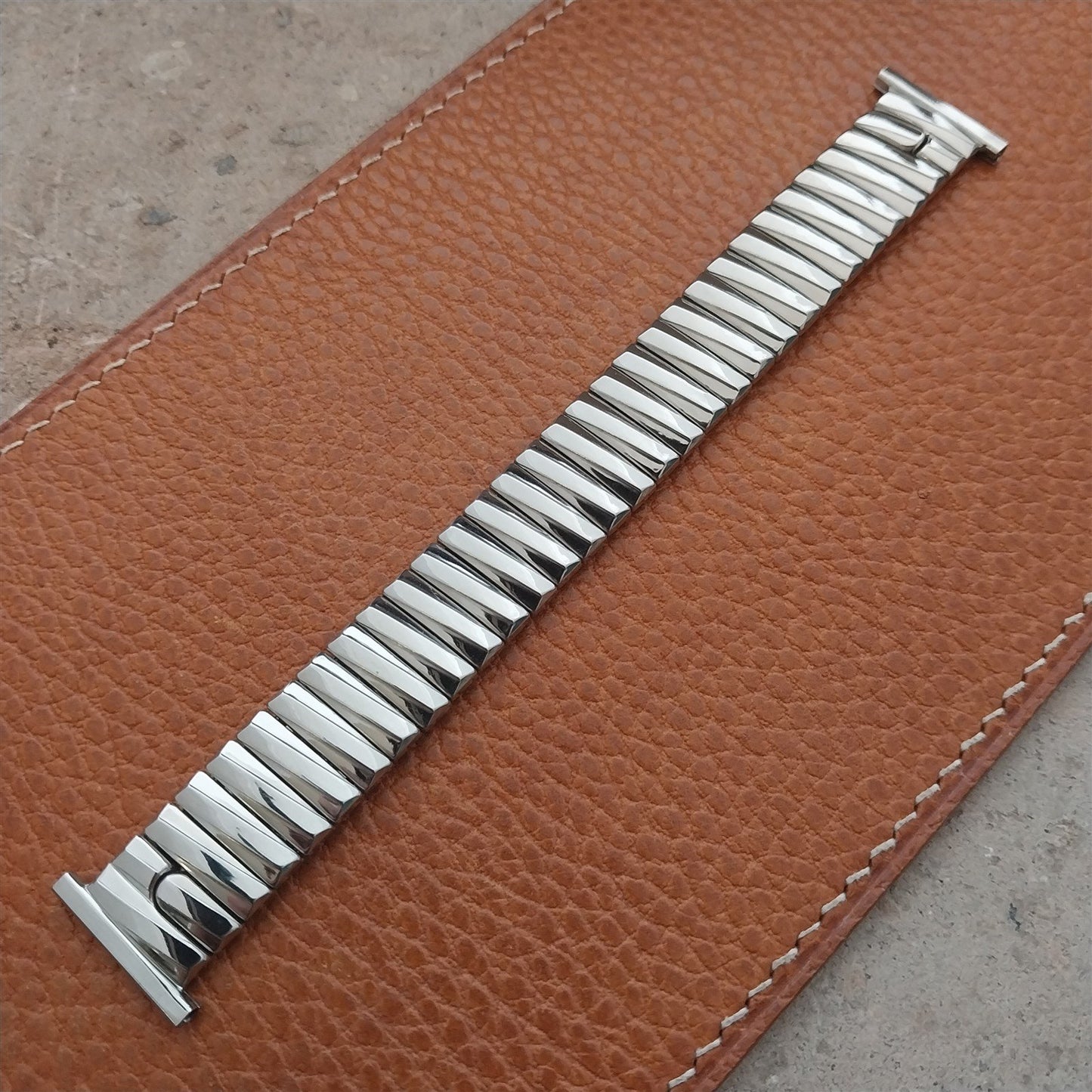 1950s Gemex Skipper Stainless Steel Scissor Expansion Unused Vintage Watch Band
