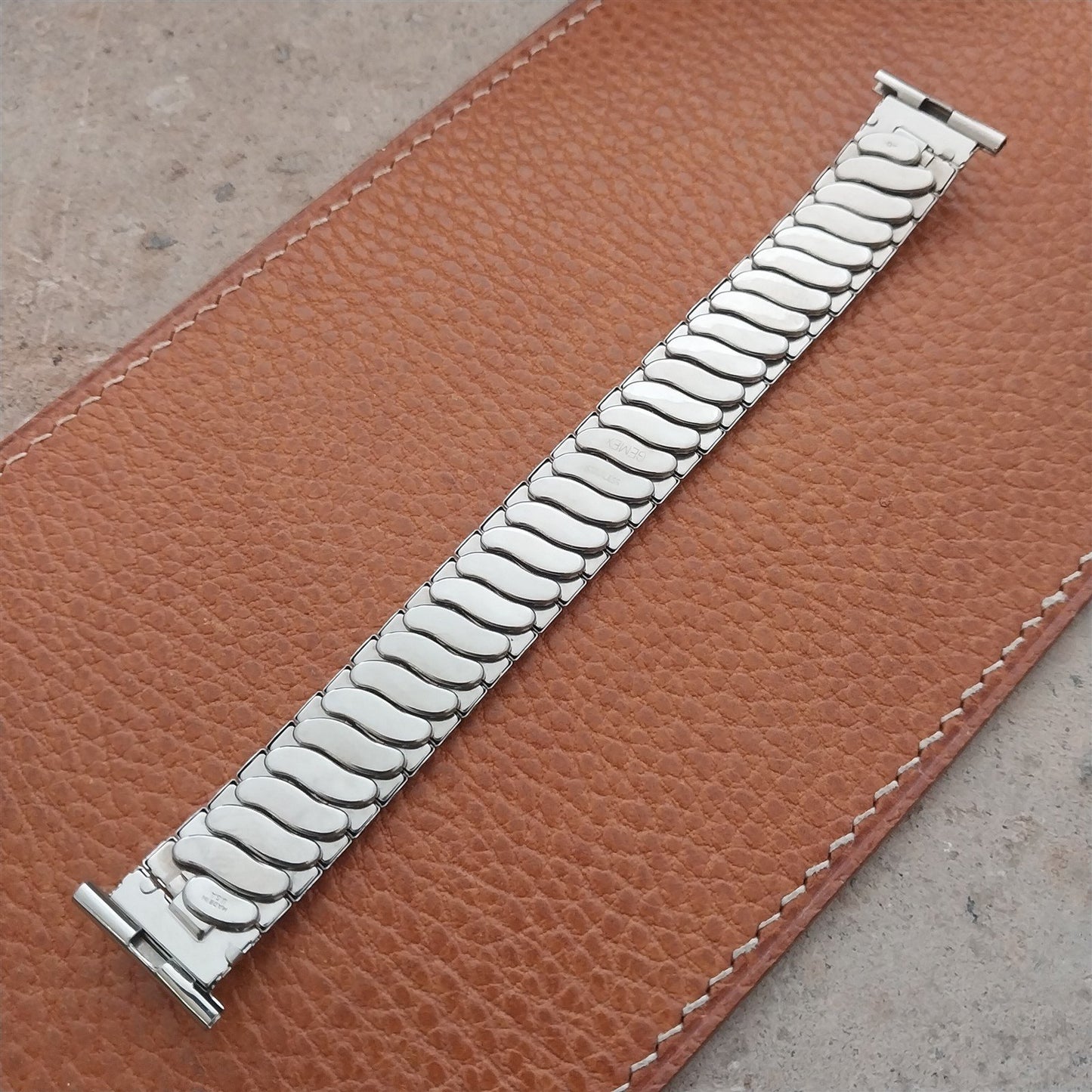 1950s Gemex Skipper Stainless Steel Scissor Expansion Unused Vintage Watch Band