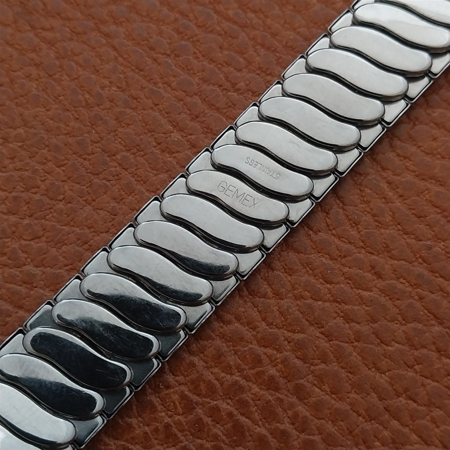 1950s Gemex Skipper Stainless Steel Scissor Expansion Unused Vintage Watch Band