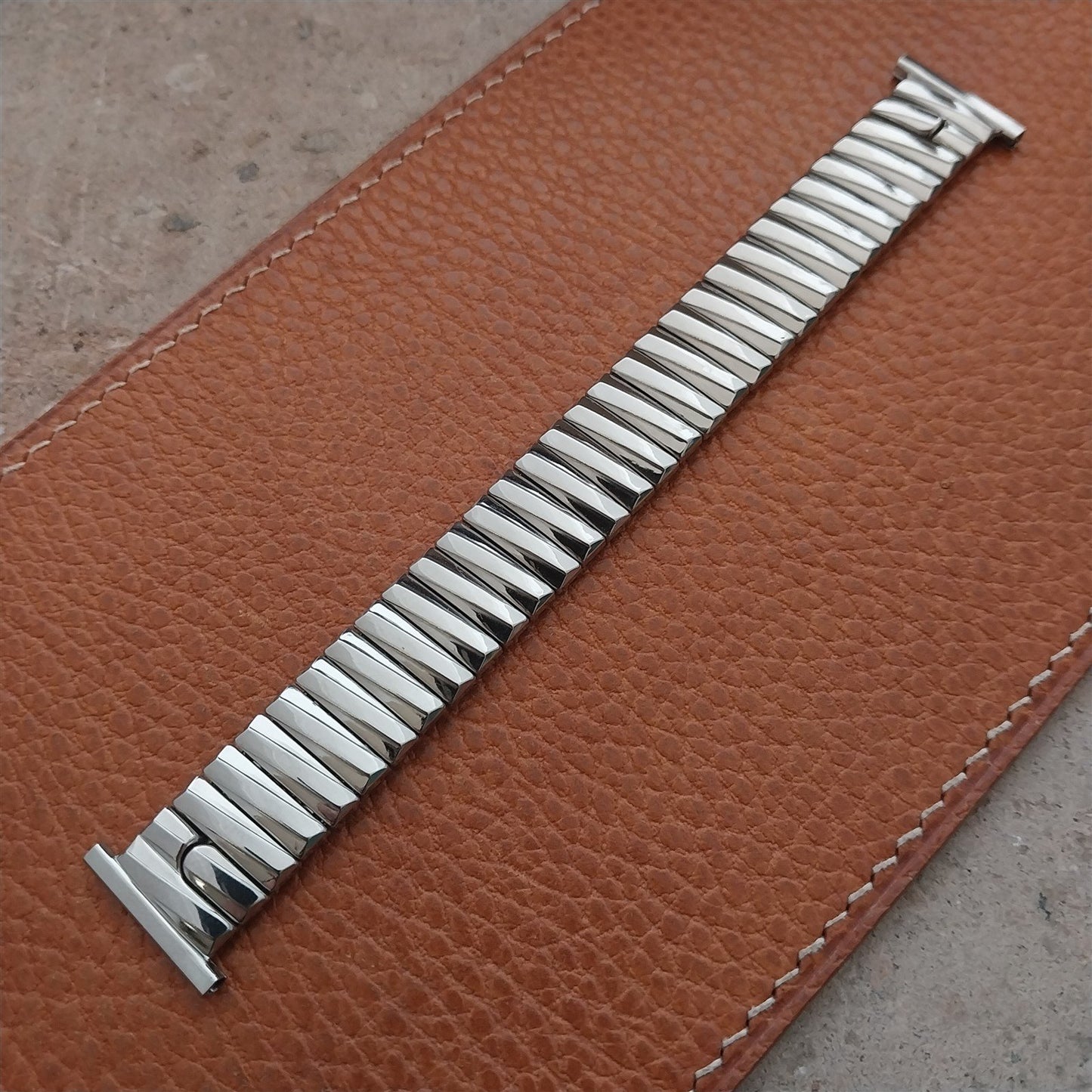 1950s Gemex Skipper Stainless Steel Scissor Expansion Unused Vintage Watch Band