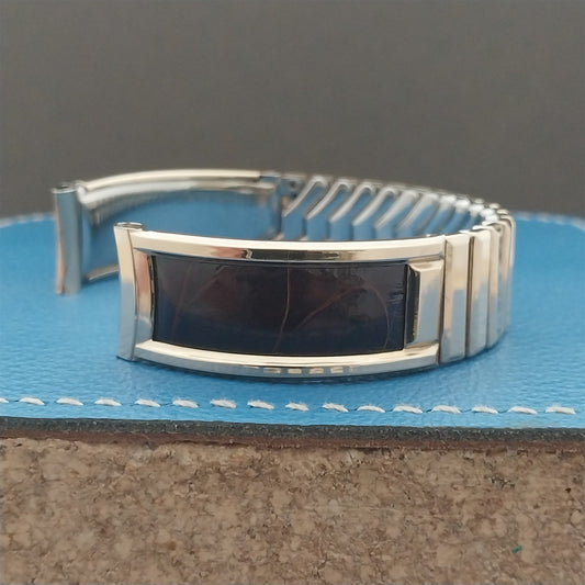 5/8" Gold-Filled & Alligator Bretton Classic nos 1940s Vintage Watch Band