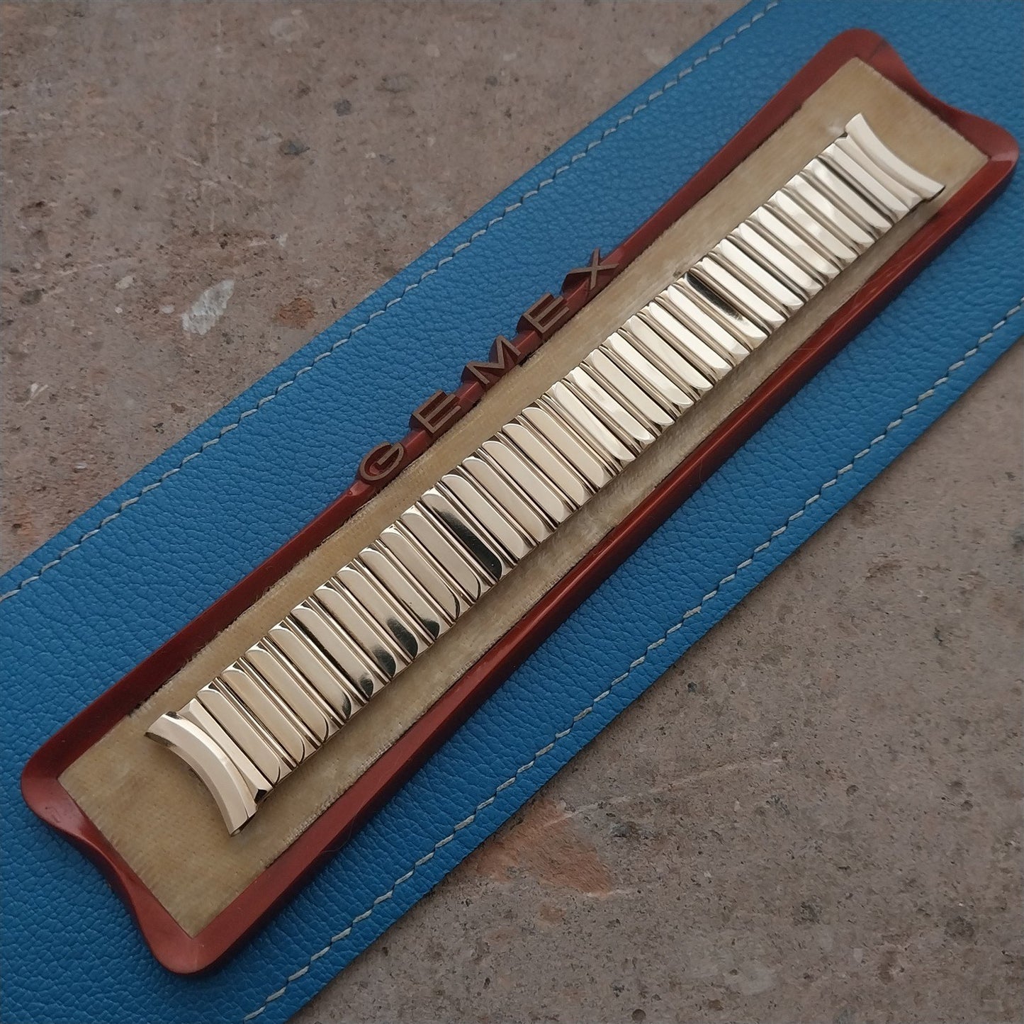 Classic Gemex wide 10k Yellow Gold-Filled nos 19mm 1950s old-stock Watch Band