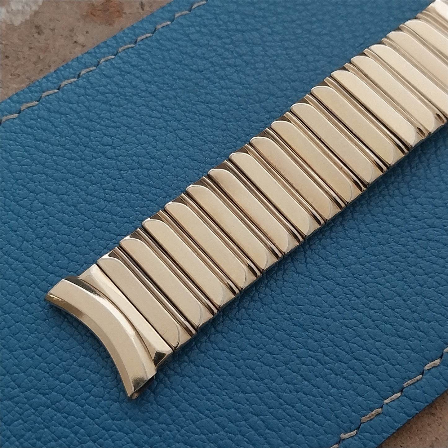 Classic Gemex wide 10k Yellow Gold-Filled nos 19mm 1950s old-stock Watch Band