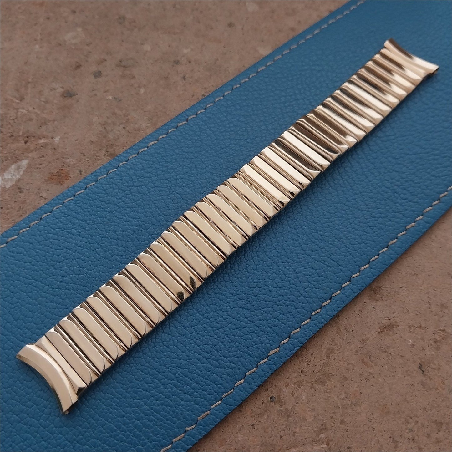 Classic Gemex wide 10k Yellow Gold-Filled nos 19mm 1950s old-stock Watch Band