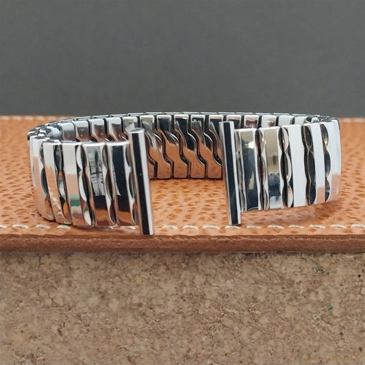 19mm 18mm 16mm White Gold-Fill Gemex Unused nos Classic 1950s Vintage Watch Band