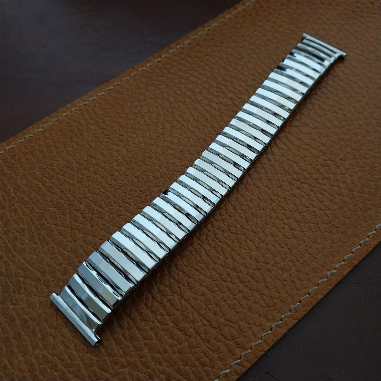 19mm 18mm 16mm White Gold-Fill Gemex Unused nos Classic 1950s Vintage Watch Band