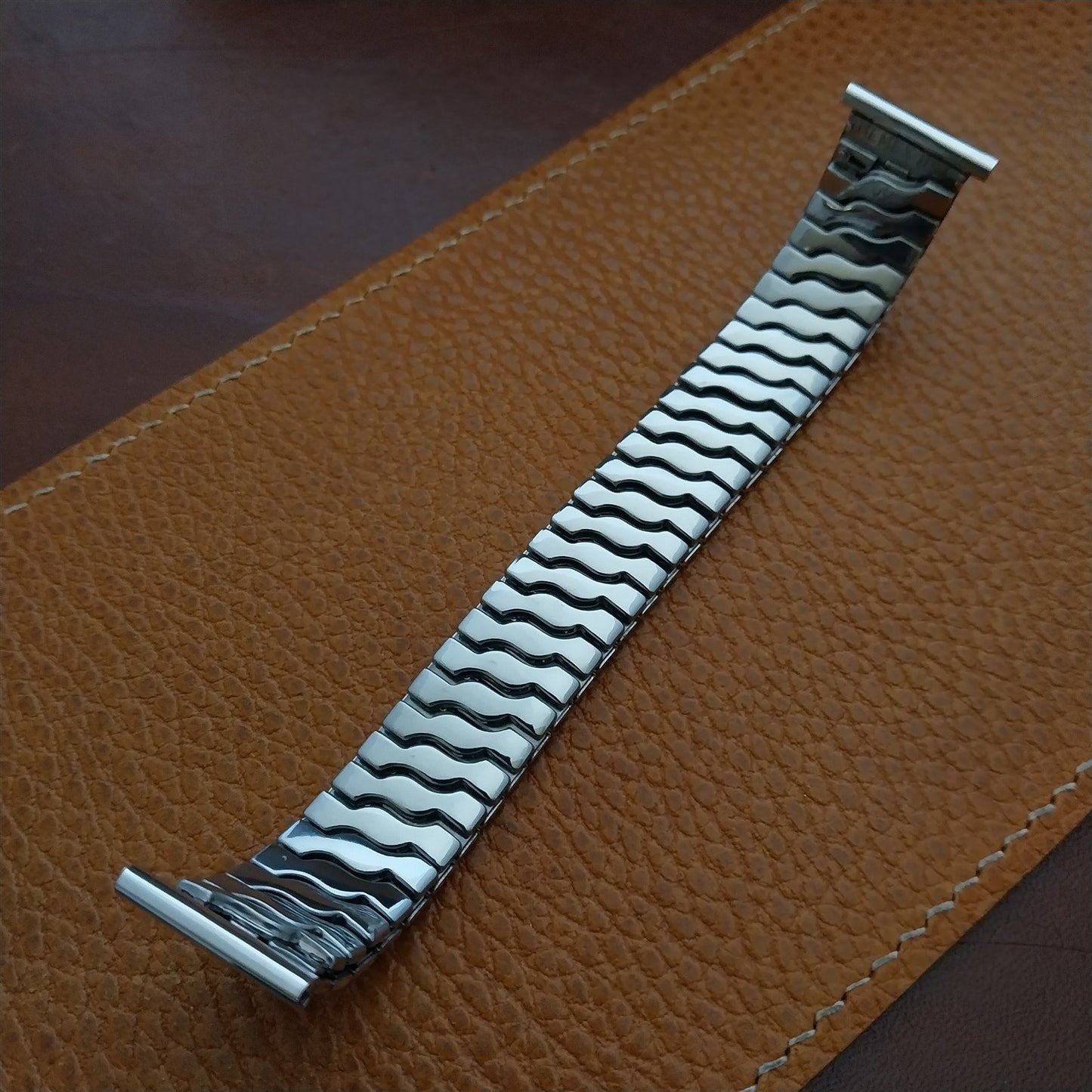 19mm 18mm 16mm White Gold-Fill Gemex Unused nos Classic 1950s Vintage Watch Band