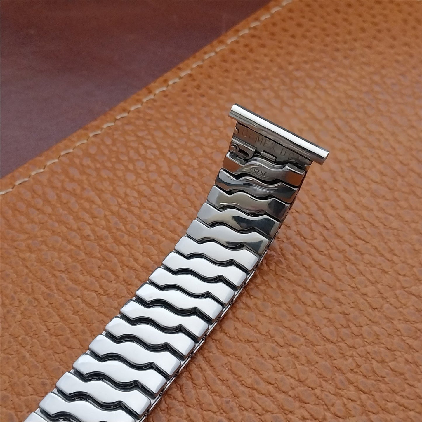 19mm 18mm 16mm White Gold-Fill Gemex Unused nos Classic 1950s Vintage Watch Band