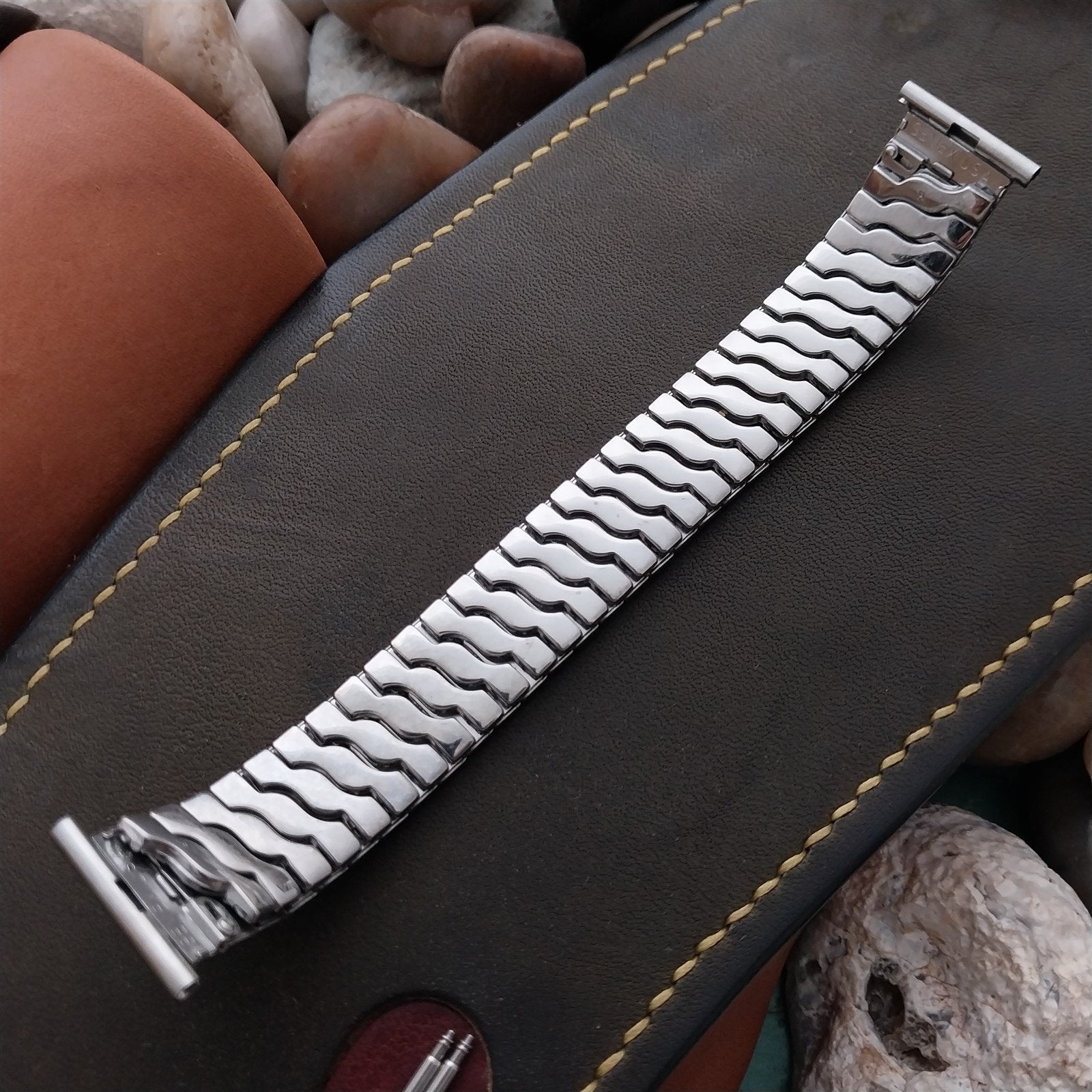 Gemex 16mm 18mm 19mm Stainless Steel Expansion Unused 1950s Vintage Watch Band