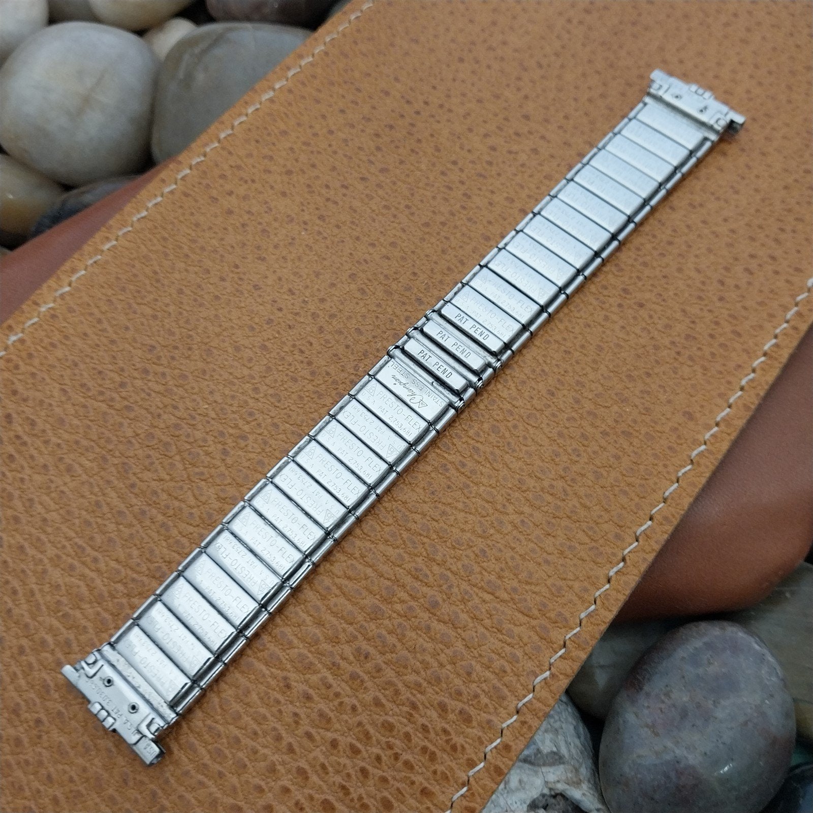 1960s 19mm 18mm JB Champion USA Slim Stainless Steel Unused Vintage Watch Band