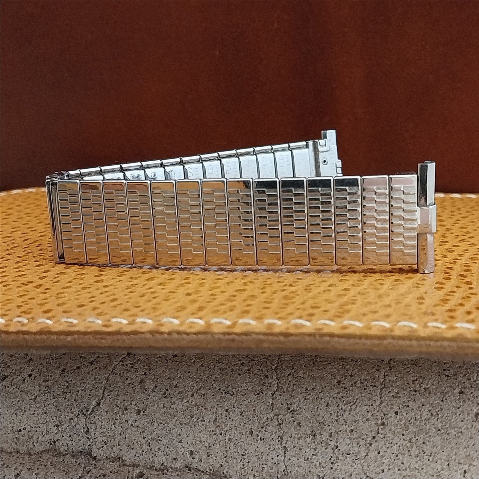 1960s 19mm 18mm JB Champion USA Slim Stainless Steel Unused Vintage Watch Band