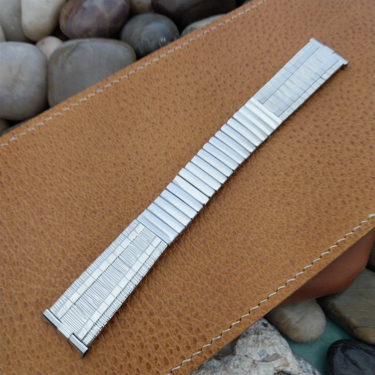 1960s Stainless Steel JB Champion USA 19mm Vintage Watch Band Mid Century nos