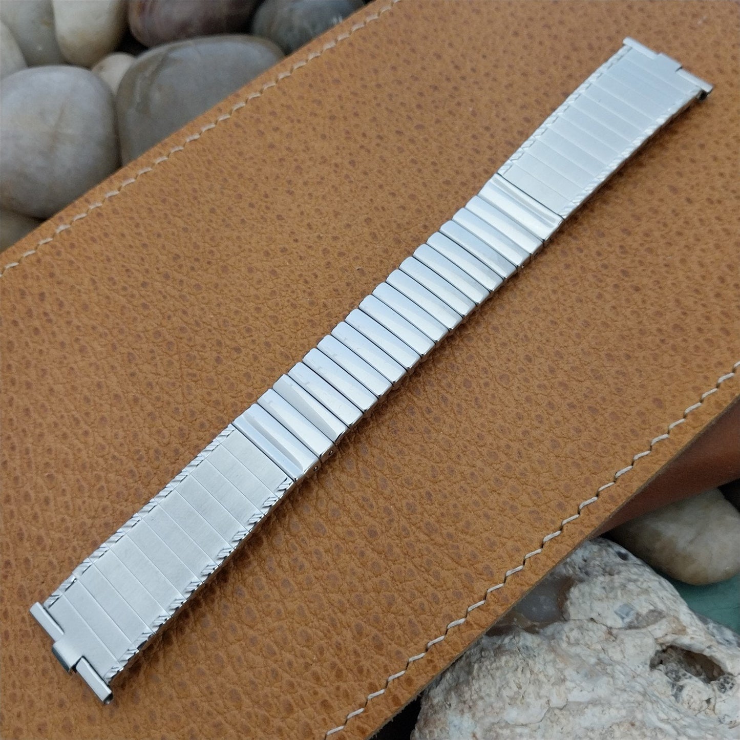 1960s Stainless Steel JB Champion USA 19mm Vintage Watch Band Mid Century nos