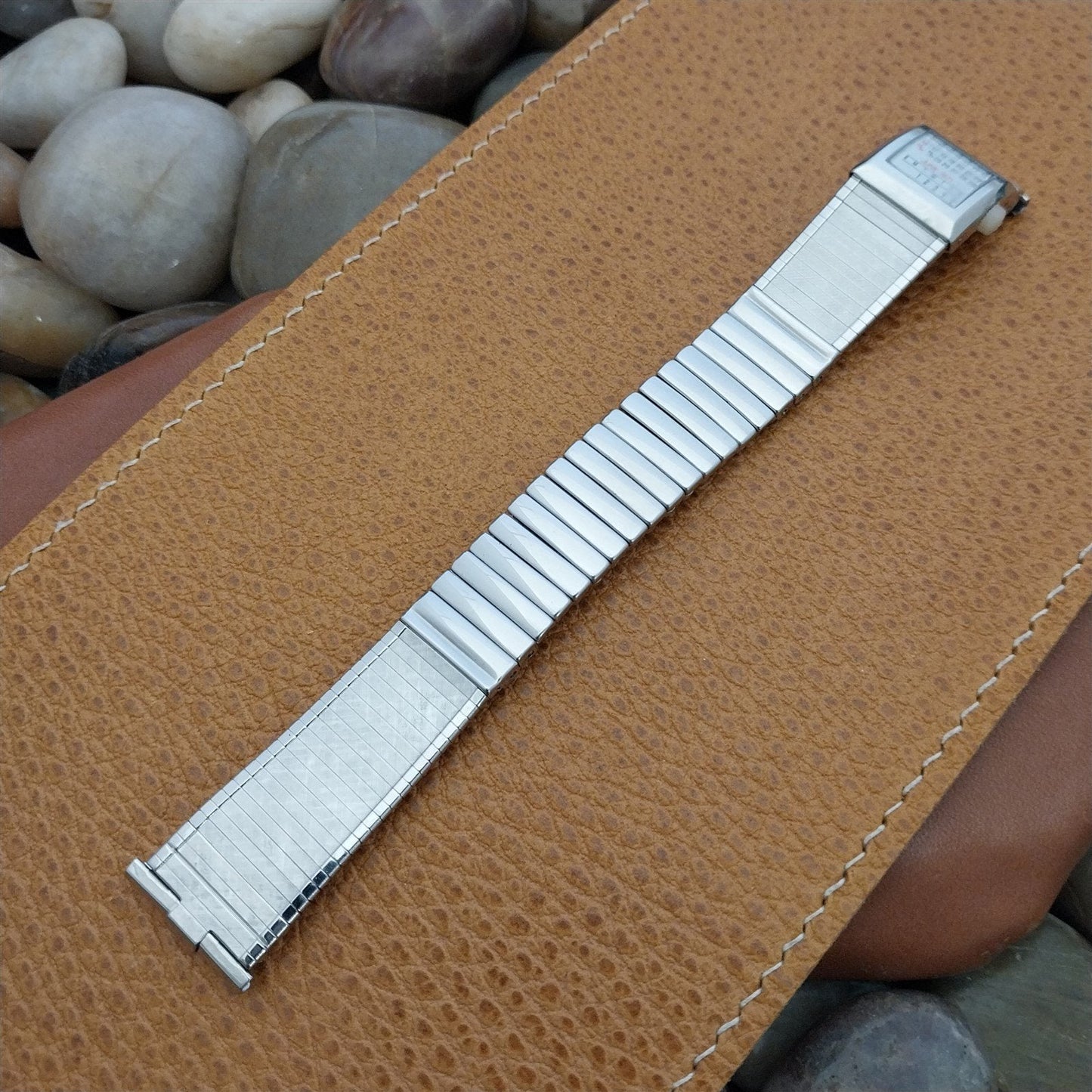 19mm Stainless Steel Perpetual Calendar JB Champion 1960s nos Vintage Watch Band