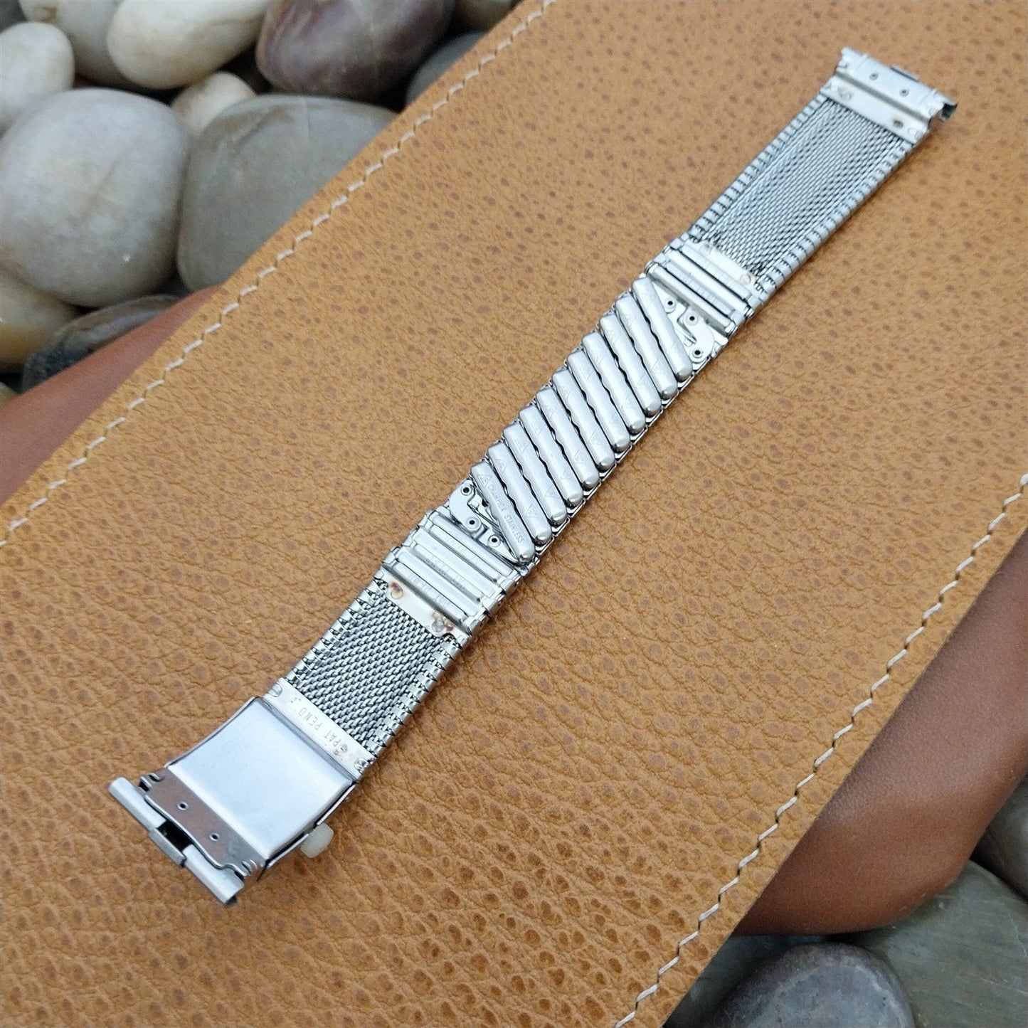 19mm Stainless Steel Perpetual Calendar JB Champion 1960s nos Vintage Watch Band