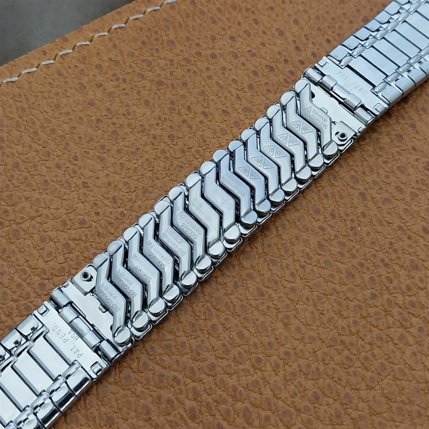 1960s Vintage Watch Band Stainless Steel JB Champion USA 19mm 18mm 17mm Unused