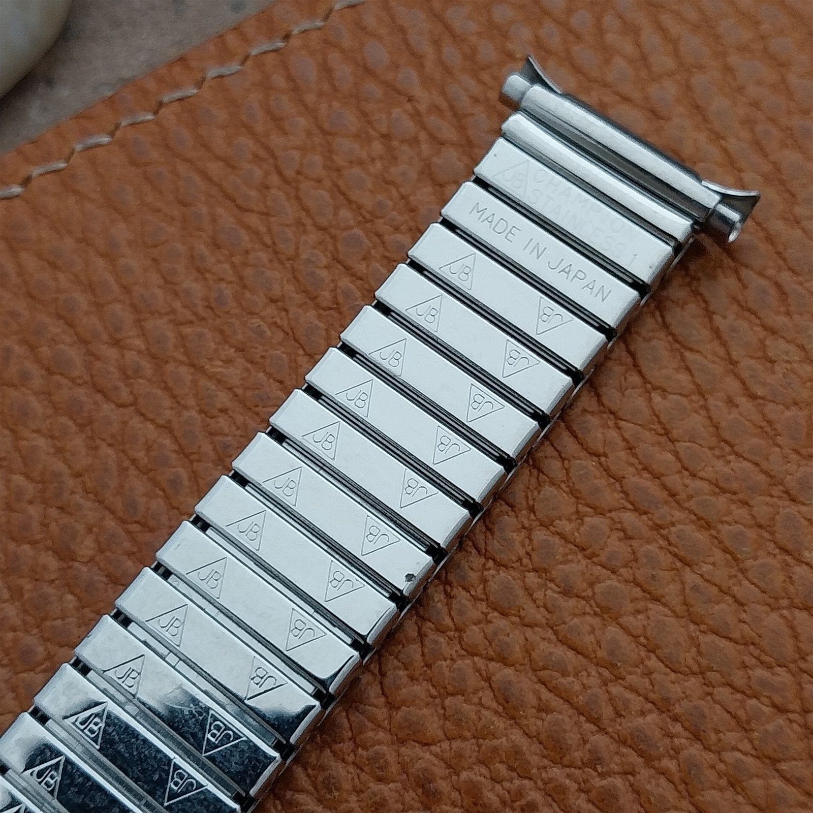 JB Champion Long 16mm 17mm 18mm 19mm Stainless Stretch 1970s Vintage Watch Band