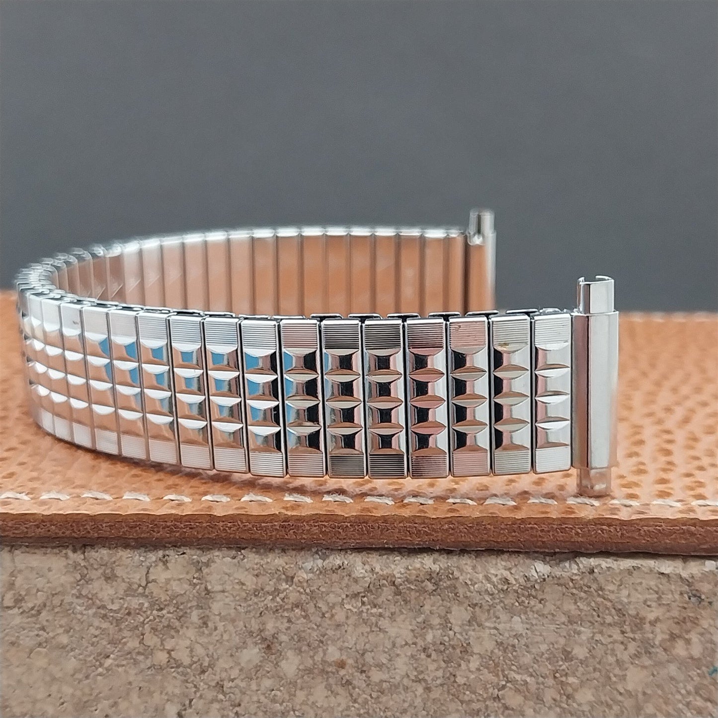 JB Champion Long Stainless Steel Stretch 1970s Vintage Watch Band 16mm 18mm 19mm