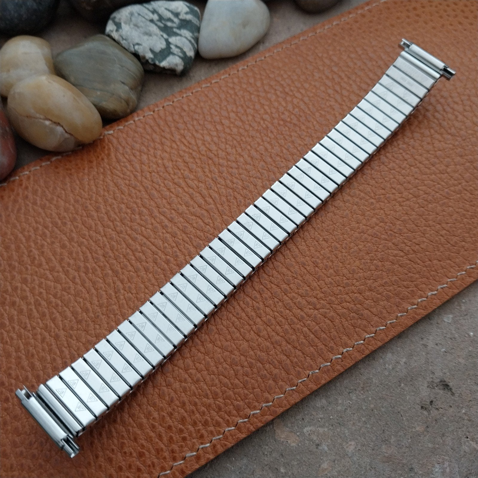 JB Champion Long Stainless Steel Stretch 1970s Vintage Watch Band 16mm 18mm 19mm