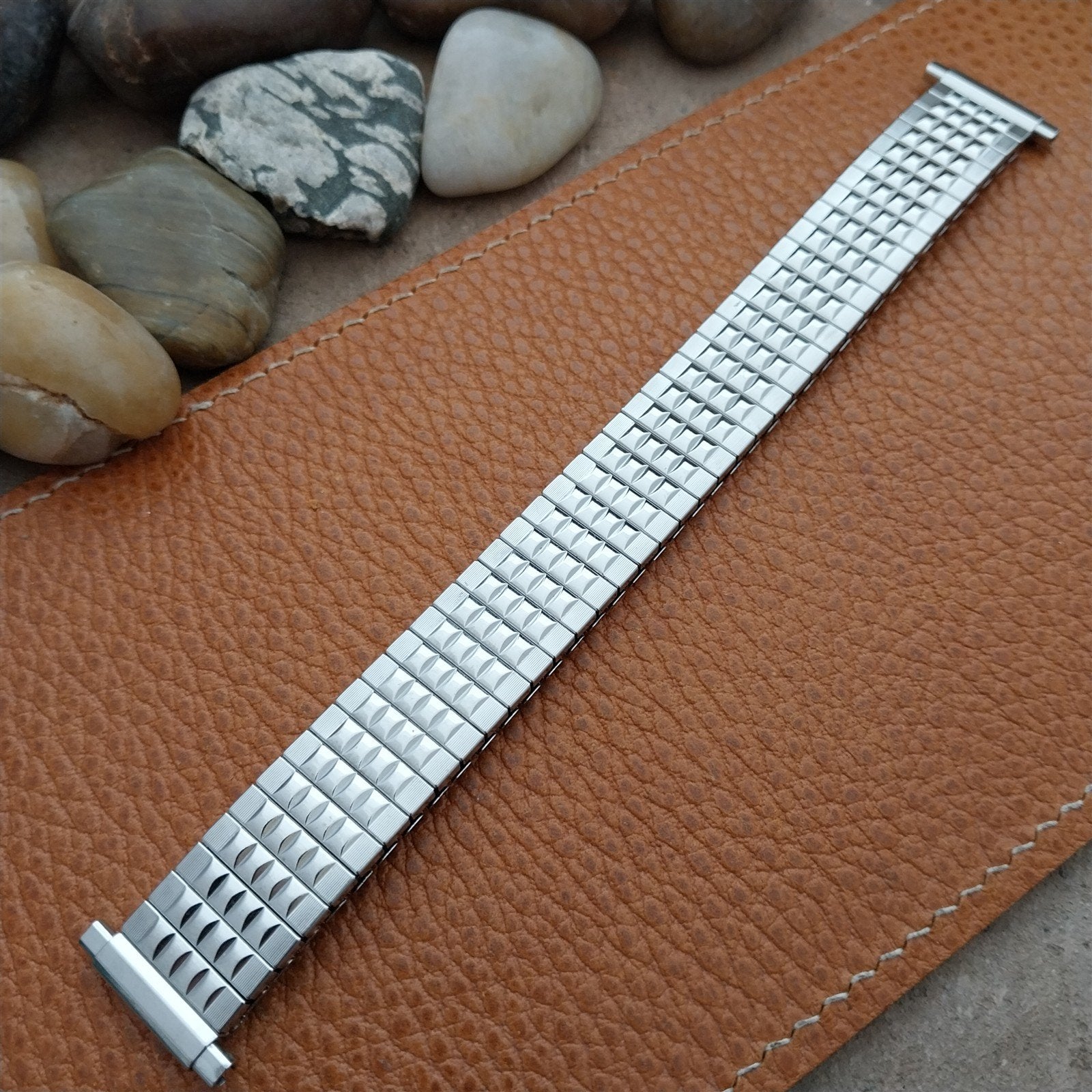 JB Champion Long Stainless Steel Stretch 1970s Vintage Watch Band 16mm 18mm 19mm