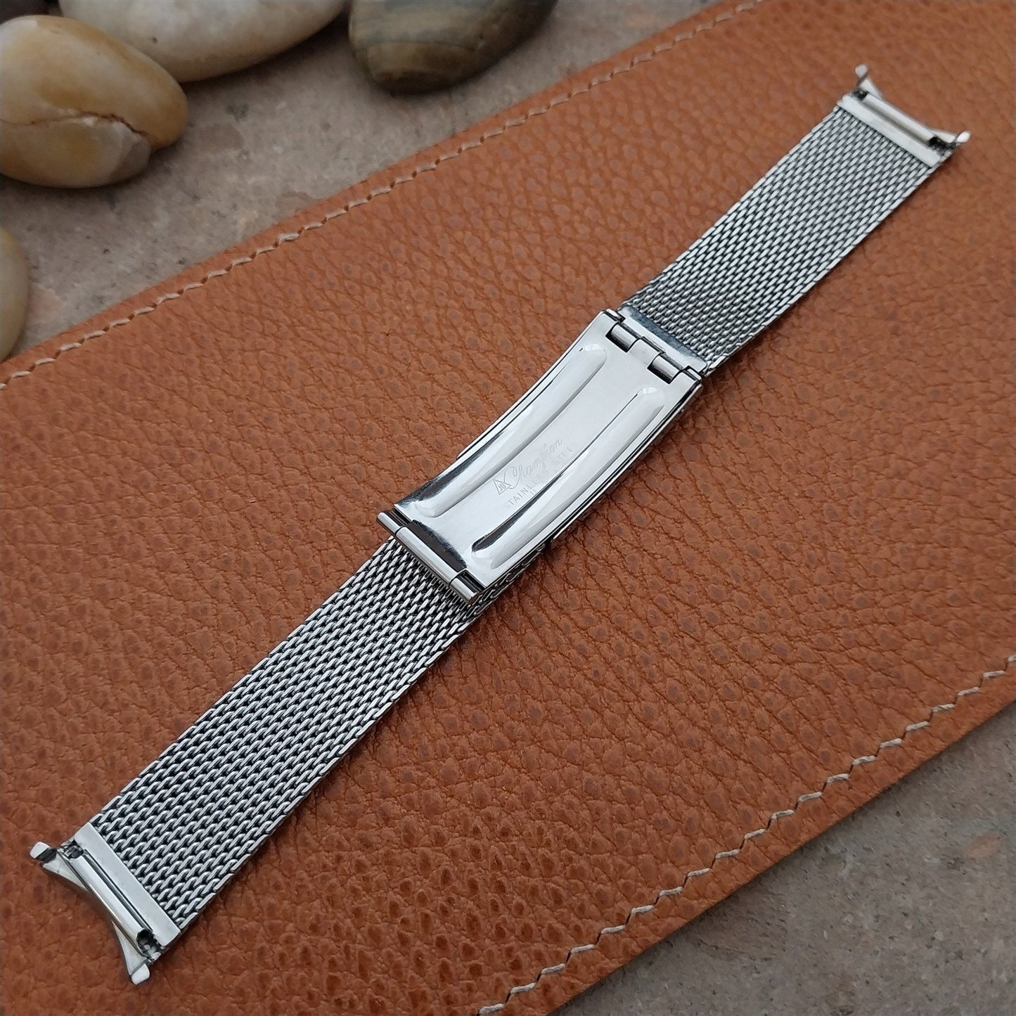 1960s Vintage Accutron Stainless Steel Mesh 17.2mm Unused Classic Watch Band