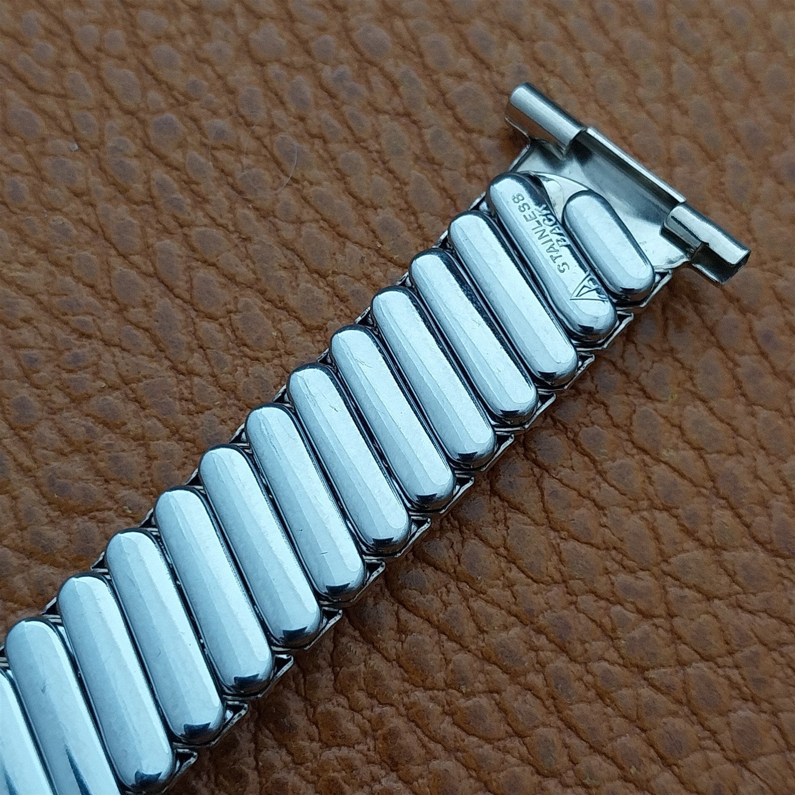 Long 12k White Gold-Filled Classic JB Champion Classic 1940s Vintage Watch Band