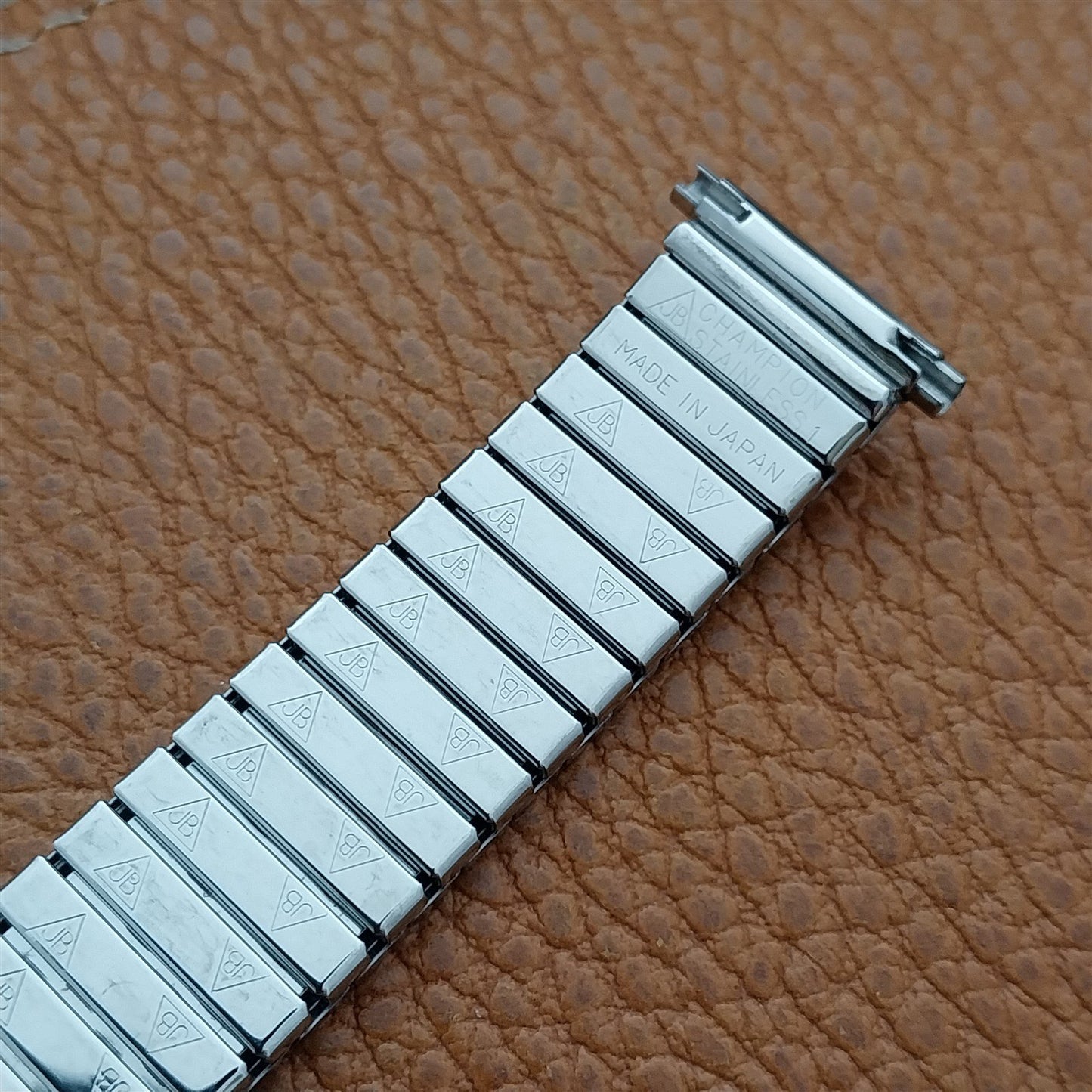 JB Champion Long Stainless Steel Expansion 1970s old-stock Watch Band 16mm-19mm