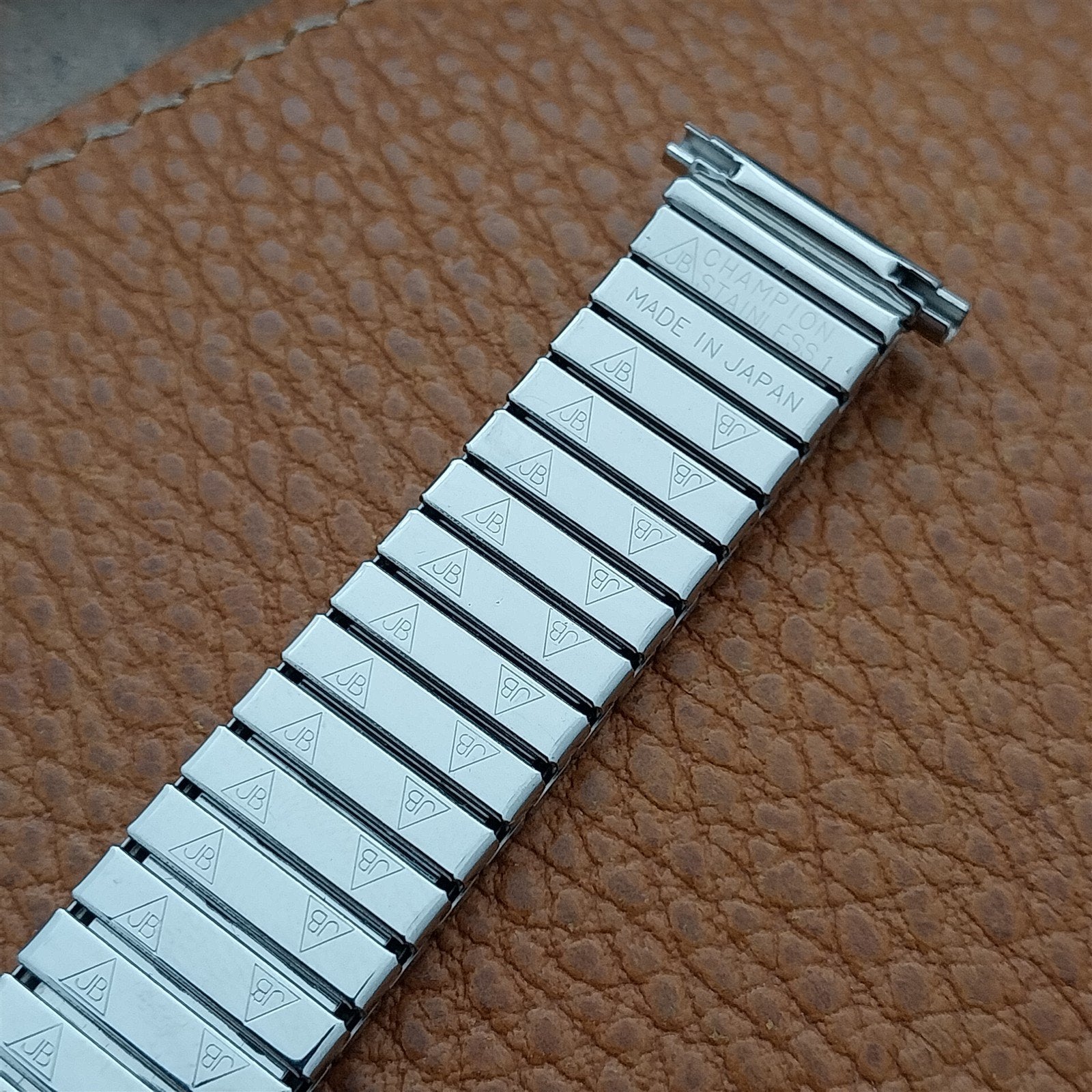 JB Champion Long Stainless Steel Expansion 1970s old-stock Watch Band 16mm-19mm