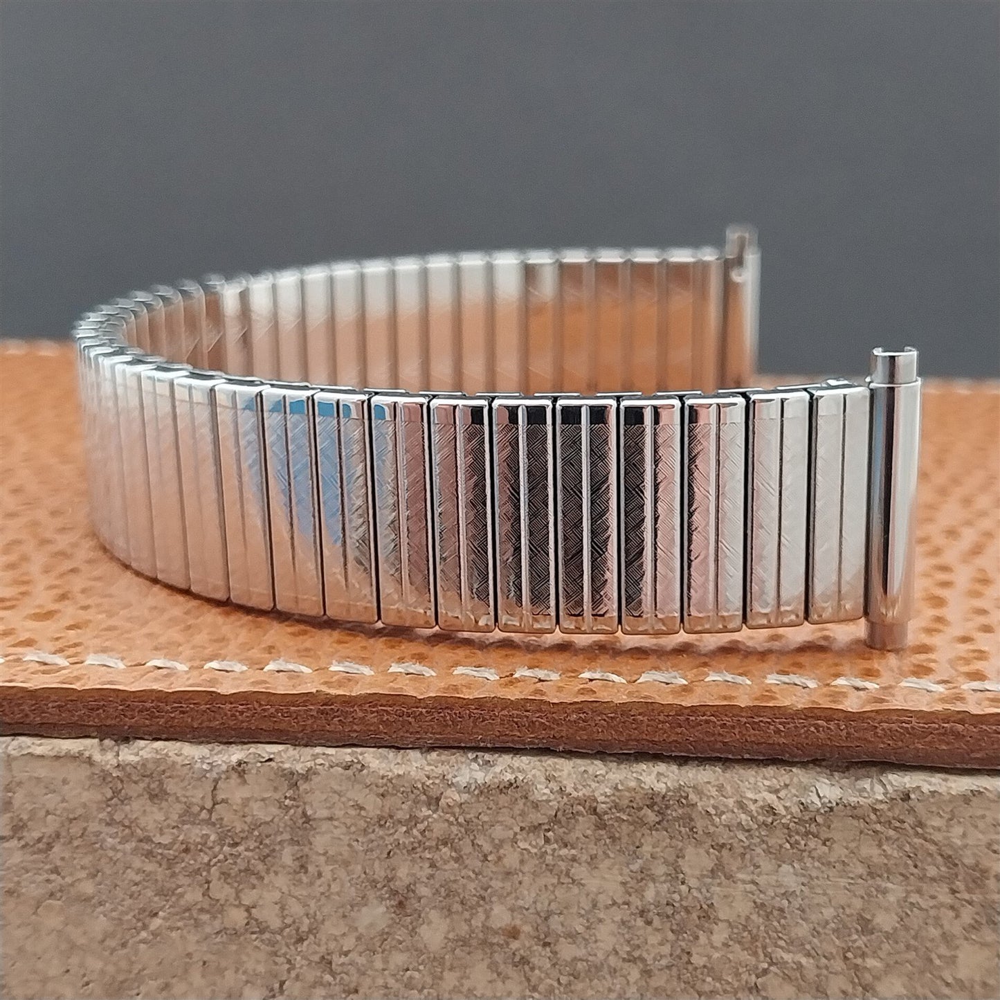 JB Champion Long Stainless Steel Stretch 1970s Vintage Watch Band 16mm 18mm 19mm