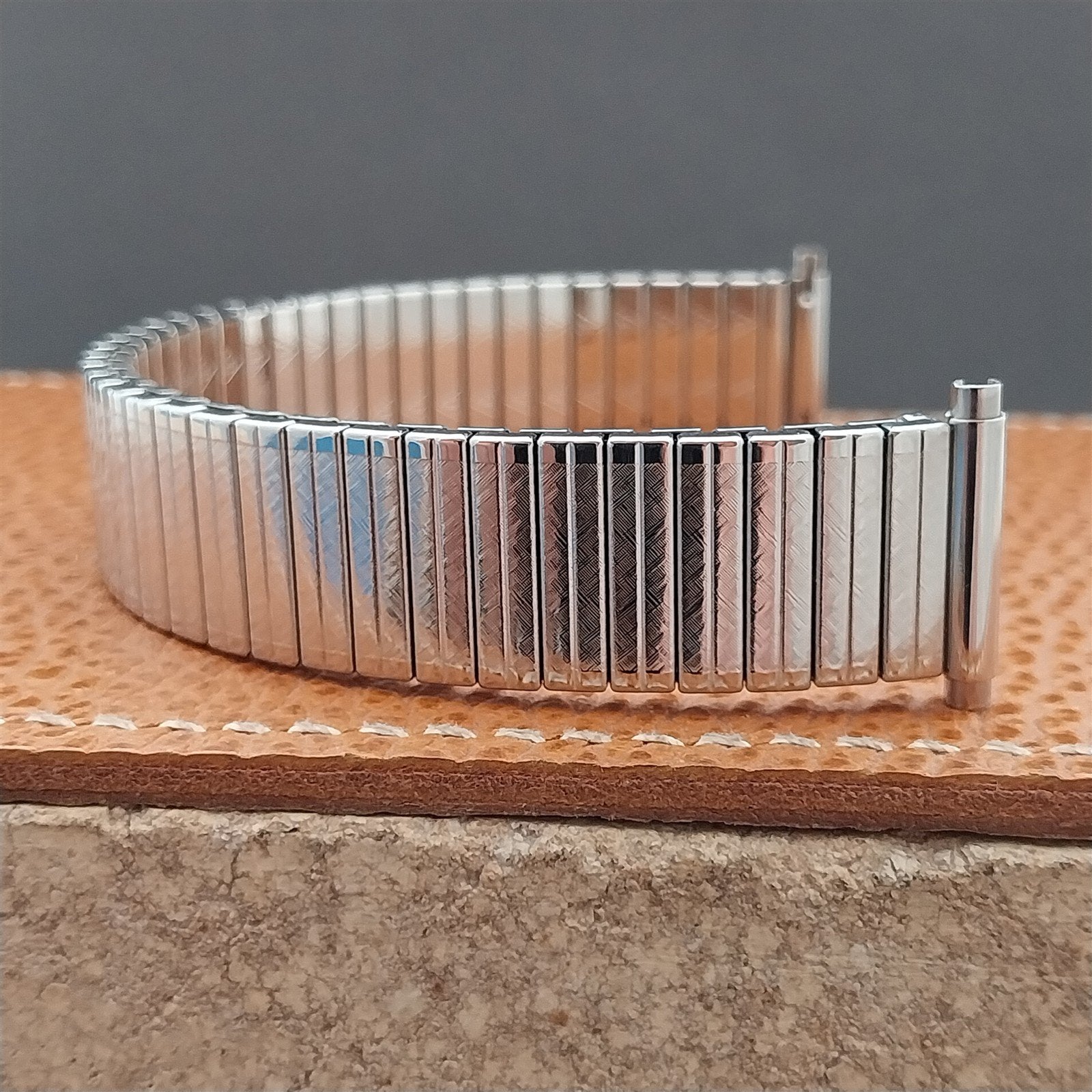 JB Champion Long Stainless Steel Stretch 1970s Vintage Watch Band 16mm 18mm 19mm