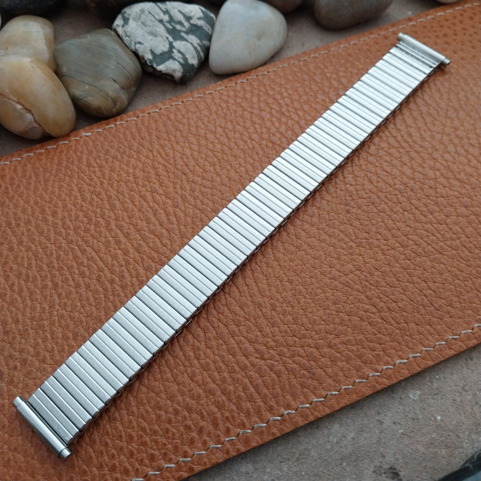 JB Champion Long Stainless Steel Stretch 1970s Vintage Watch Band 16mm 18mm 19mm