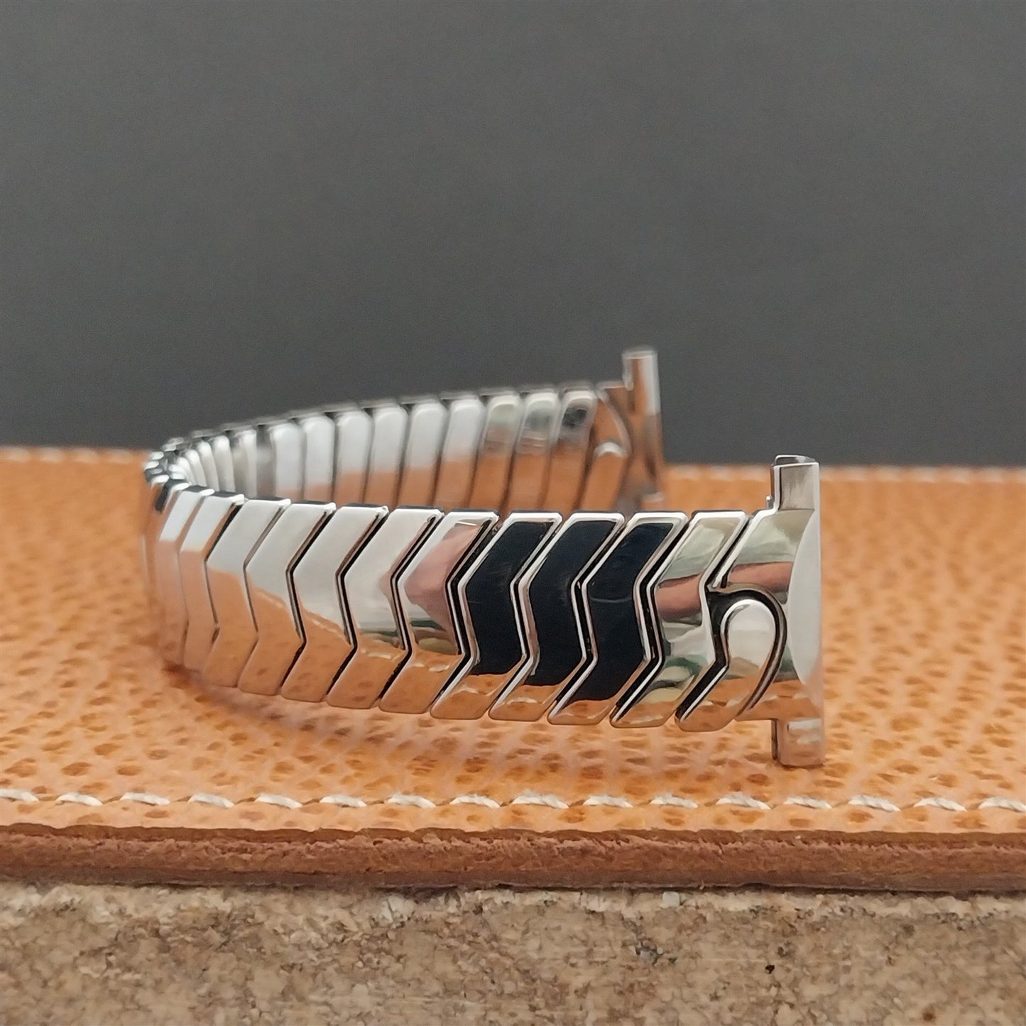 40s Vintage Stainless Steel JB Champion Short Classic Stretch Unused Watch Band