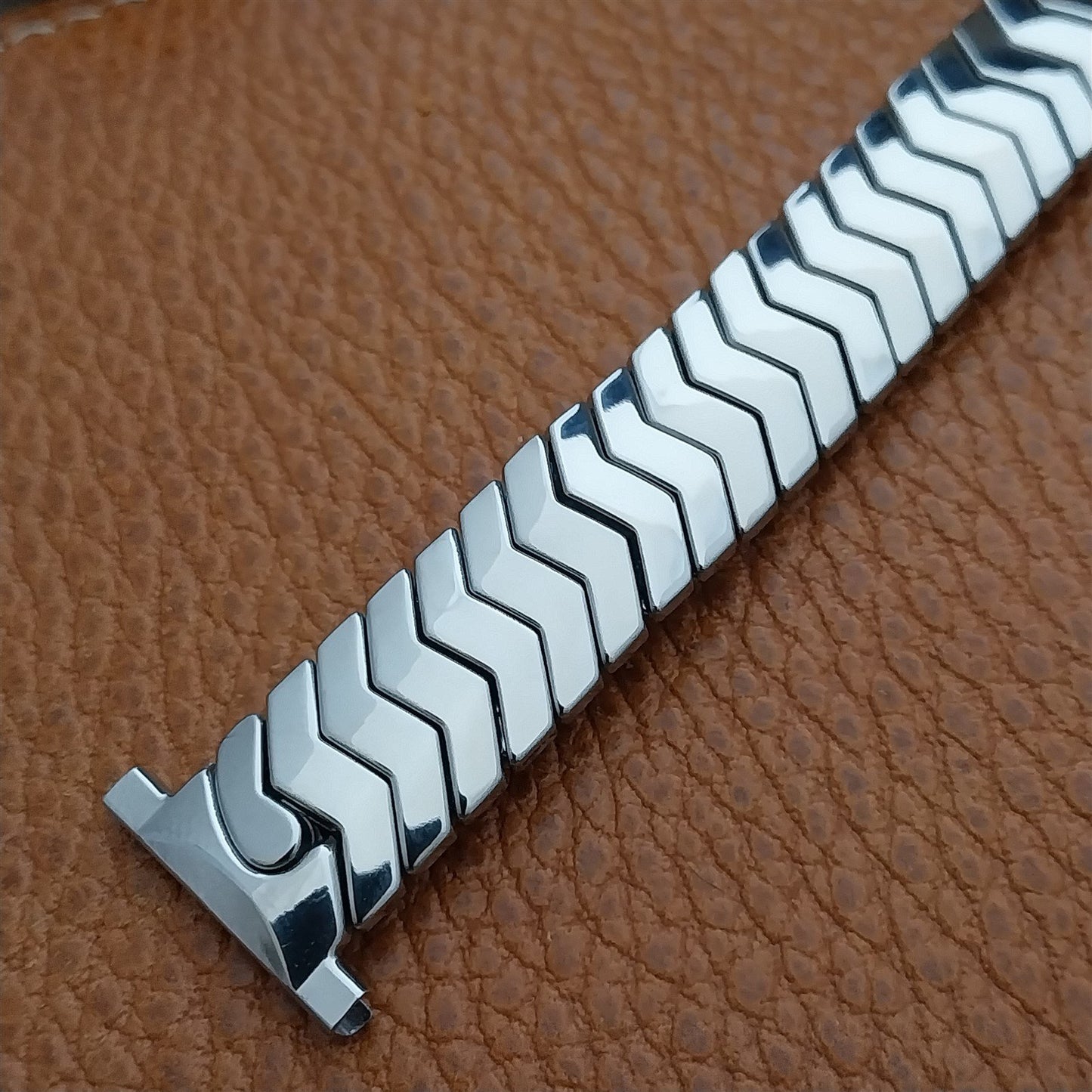 40s Vintage Stainless Steel JB Champion Short Classic Stretch Unused Watch Band