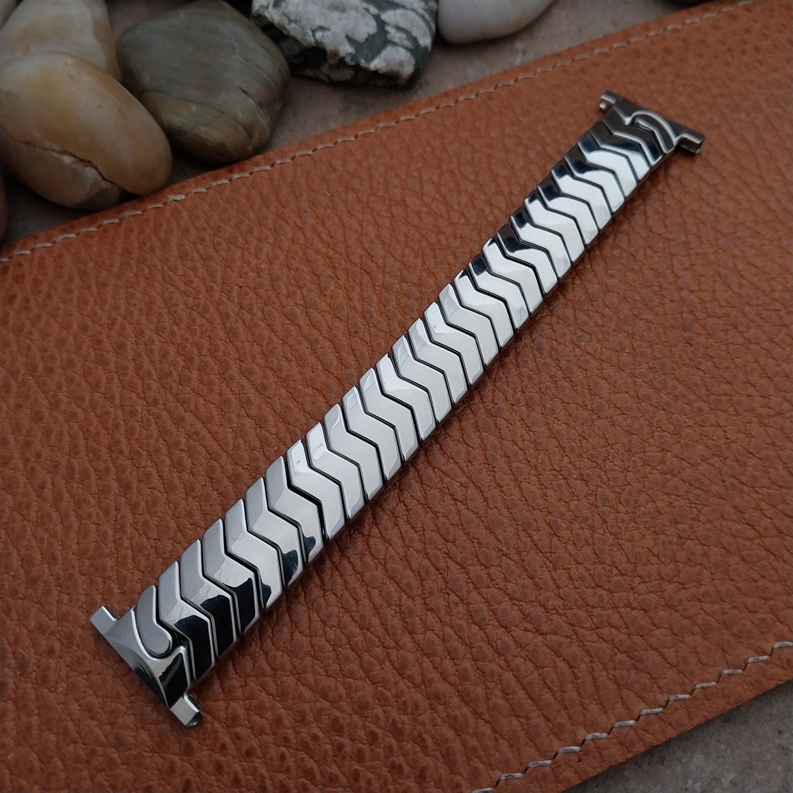 40s Vintage Stainless Steel JB Champion Short Classic Stretch Unused Watch Band