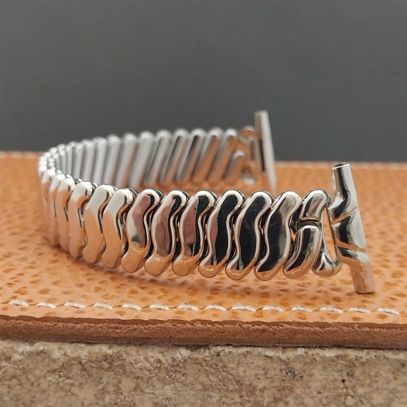 40s Vintage 19mm 18mm 16mm White Gold-Fill Classic JB Champion Short Watch Band
