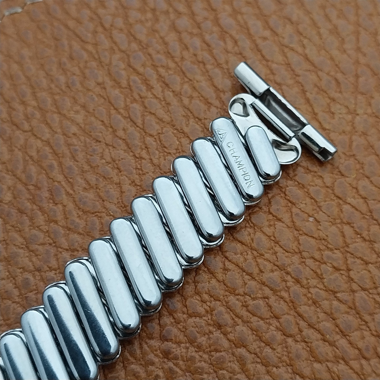 40s Vintage 19mm 18mm 16mm White Gold-Fill Classic JB Champion Short Watch Band